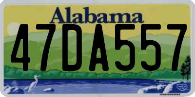 AL license plate 47DA557