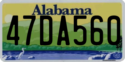 AL license plate 47DA560