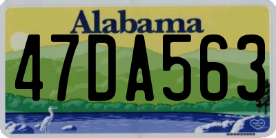 AL license plate 47DA563