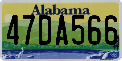 AL license plate 47DA566