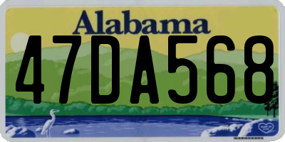 AL license plate 47DA568