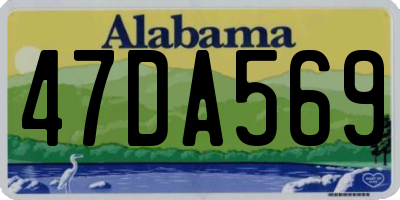 AL license plate 47DA569
