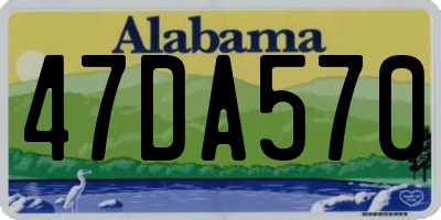 AL license plate 47DA570