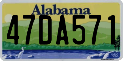 AL license plate 47DA571