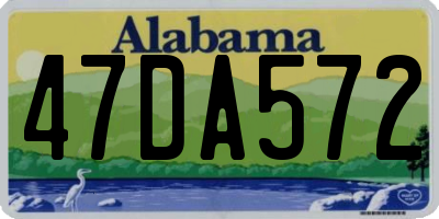 AL license plate 47DA572