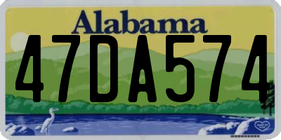 AL license plate 47DA574