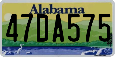 AL license plate 47DA575