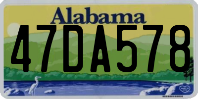 AL license plate 47DA578