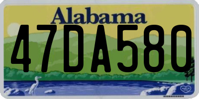 AL license plate 47DA580