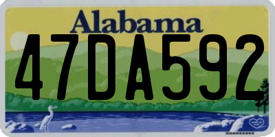 AL license plate 47DA592