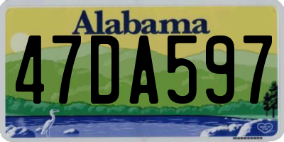 AL license plate 47DA597