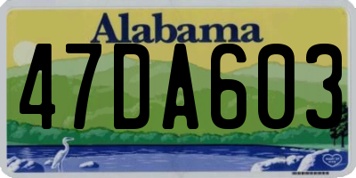 AL license plate 47DA603