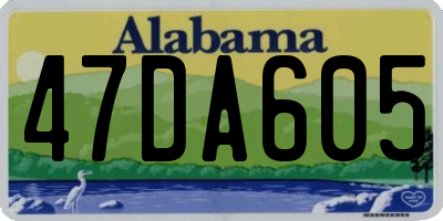 AL license plate 47DA605