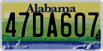 AL license plate 47DA607