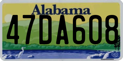 AL license plate 47DA608