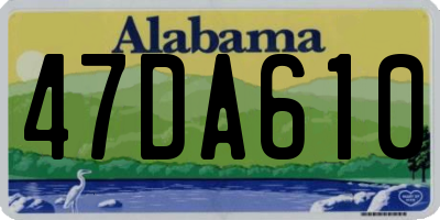 AL license plate 47DA610