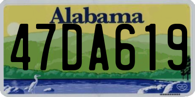 AL license plate 47DA619