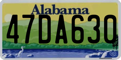 AL license plate 47DA630