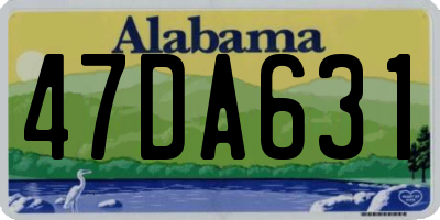 AL license plate 47DA631