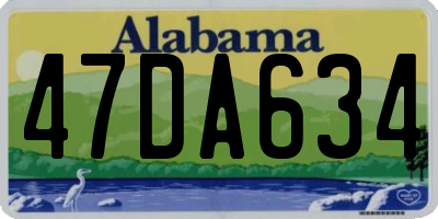 AL license plate 47DA634