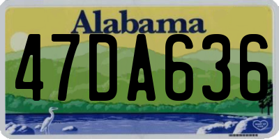 AL license plate 47DA636
