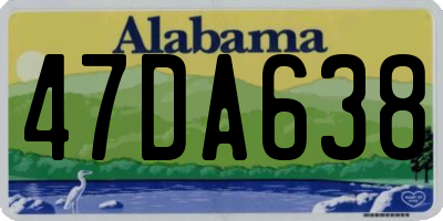 AL license plate 47DA638