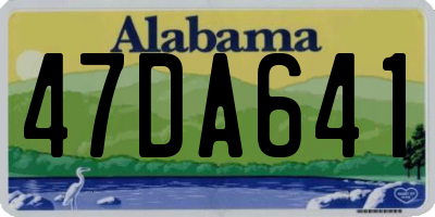 AL license plate 47DA641