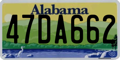 AL license plate 47DA662