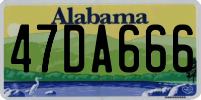 AL license plate 47DA666