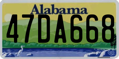 AL license plate 47DA668