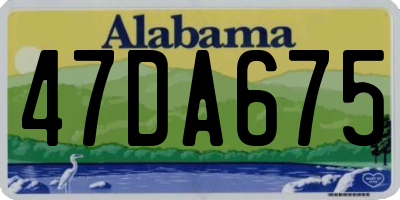 AL license plate 47DA675