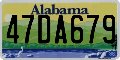 AL license plate 47DA679