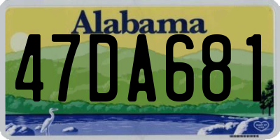 AL license plate 47DA681