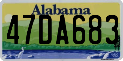 AL license plate 47DA683
