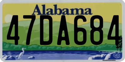 AL license plate 47DA684