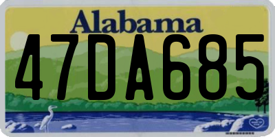 AL license plate 47DA685