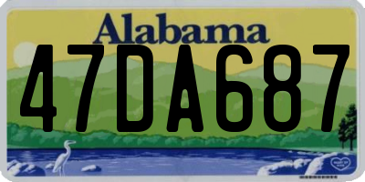 AL license plate 47DA687