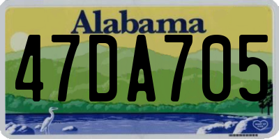 AL license plate 47DA705