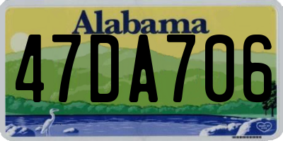 AL license plate 47DA706