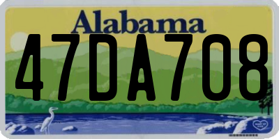 AL license plate 47DA708