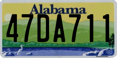 AL license plate 47DA711