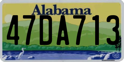 AL license plate 47DA713