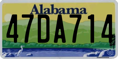 AL license plate 47DA714