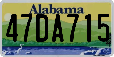 AL license plate 47DA715