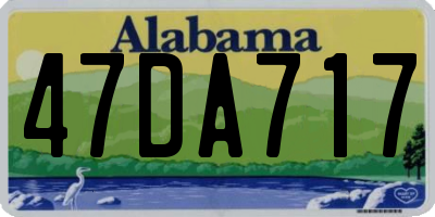 AL license plate 47DA717