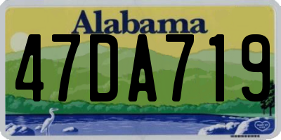 AL license plate 47DA719