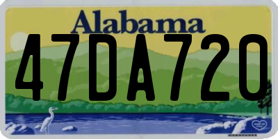 AL license plate 47DA720