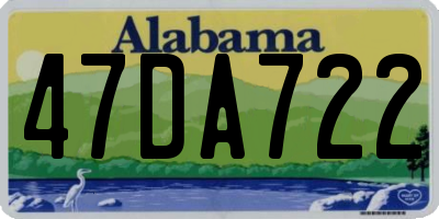 AL license plate 47DA722