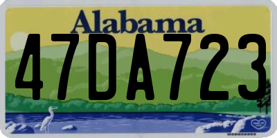 AL license plate 47DA723