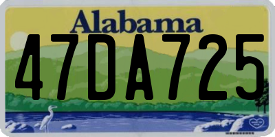 AL license plate 47DA725
